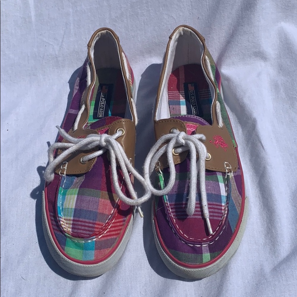 Ralph Lauren plaid boat shoes